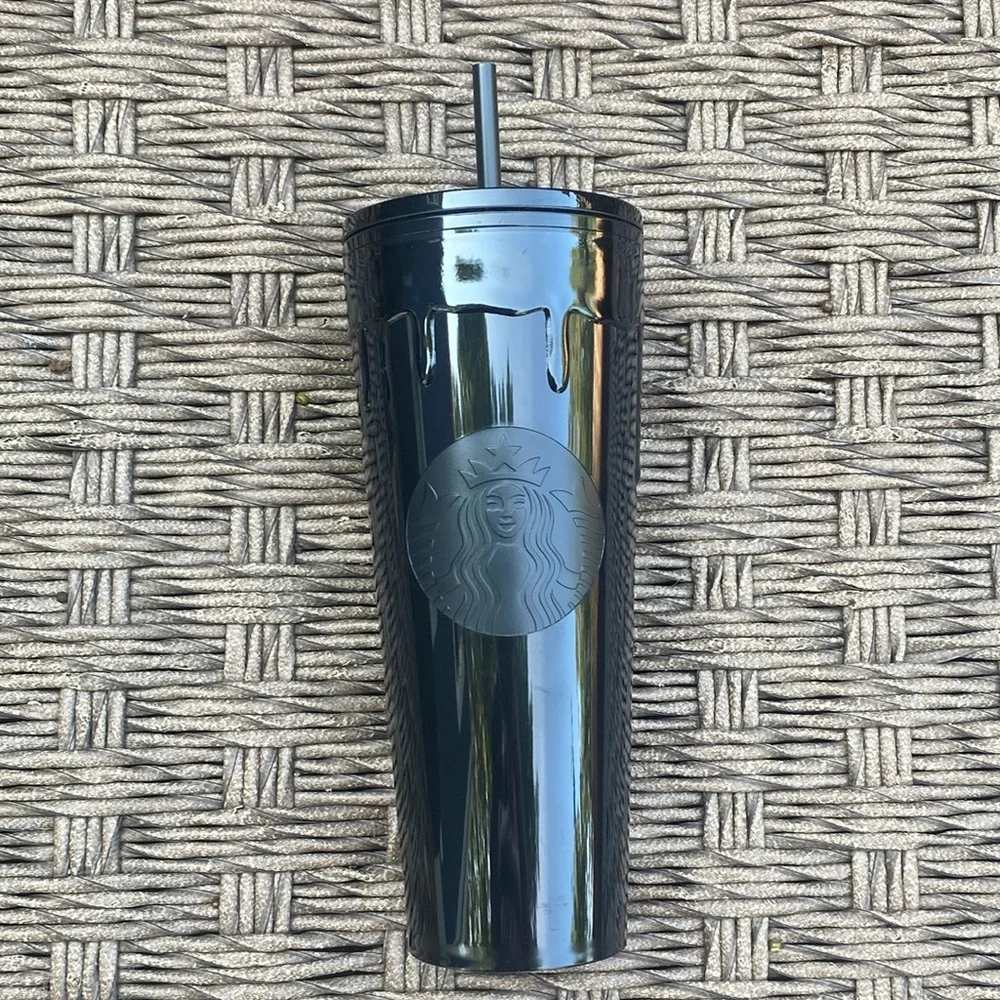 HALLOWEEN STARBUCKS BLACK TUMBLER SLIME DRIPPING. HARD TO FIND BRAND NEW